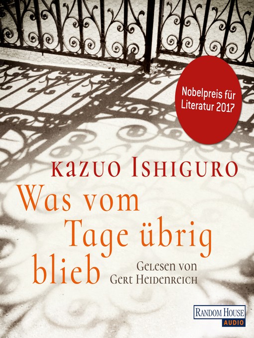 Cover image for Was vom Tage übrig blieb